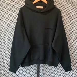 Essentials Black Hoodie Sweater